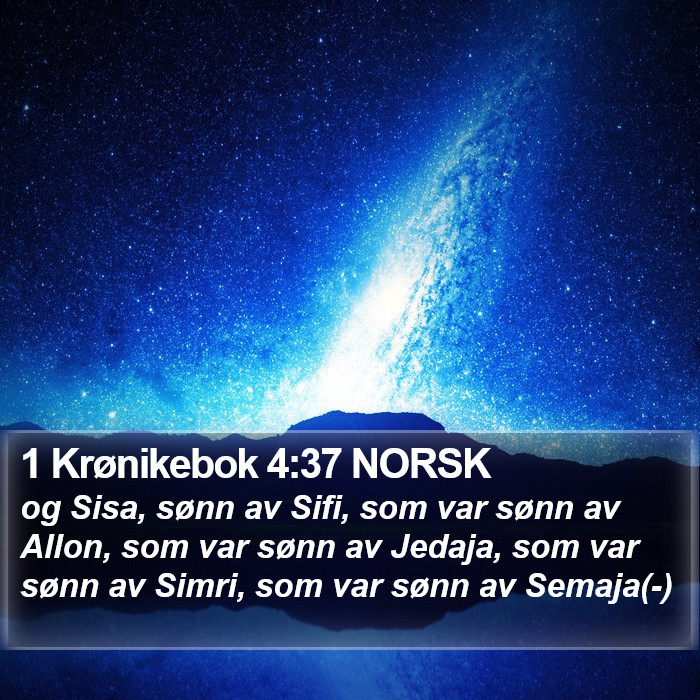 1 Krønikebok 4:37 NORSK Bible Study