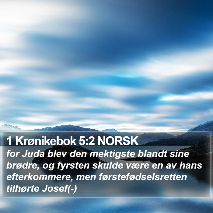 1 Krønikebok 5:2 NORSK Bible Study