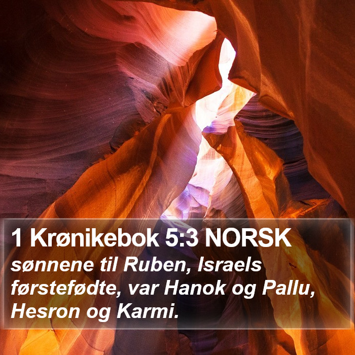 1 Krønikebok 5:3 NORSK Bible Study