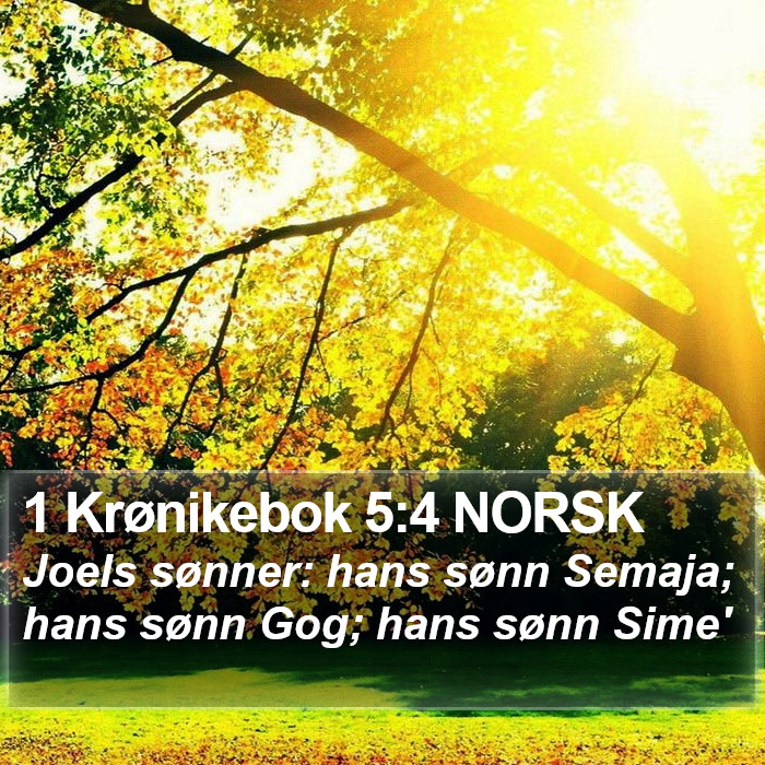 1 Krønikebok 5:4 NORSK Bible Study