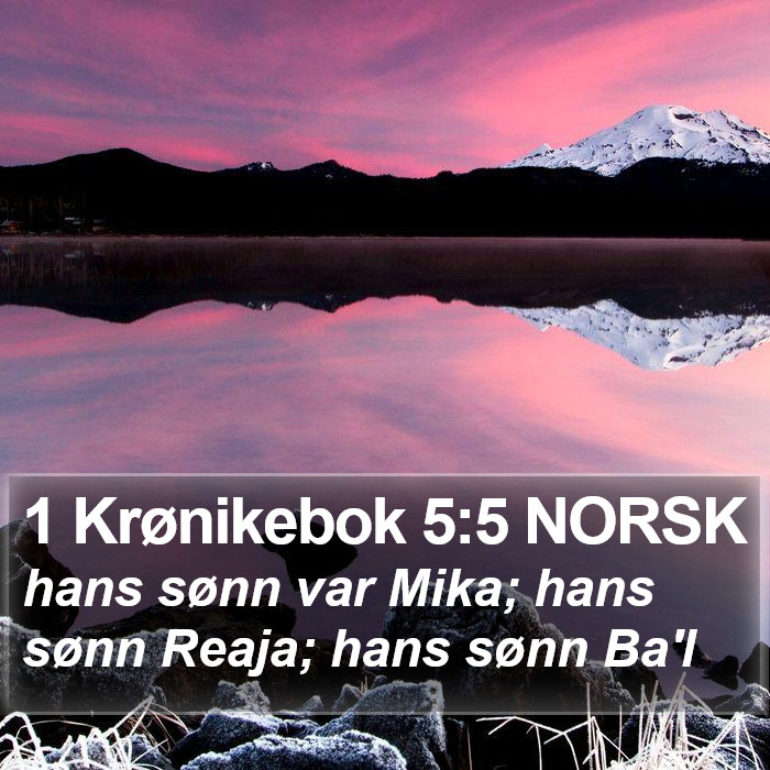 1 Krønikebok 5:5 NORSK Bible Study