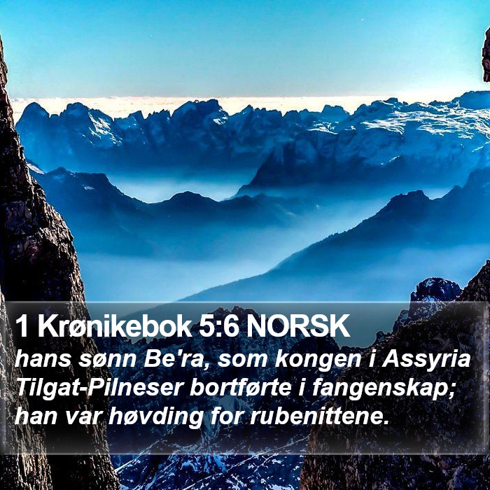 1 Krønikebok 5:6 NORSK Bible Study