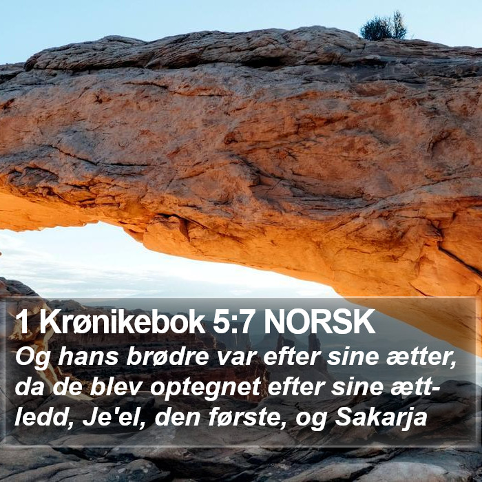 1 Krønikebok 5:7 NORSK Bible Study