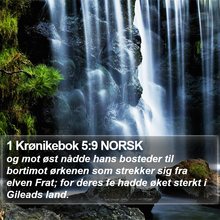 1 Krønikebok 5:9 NORSK Bible Study
