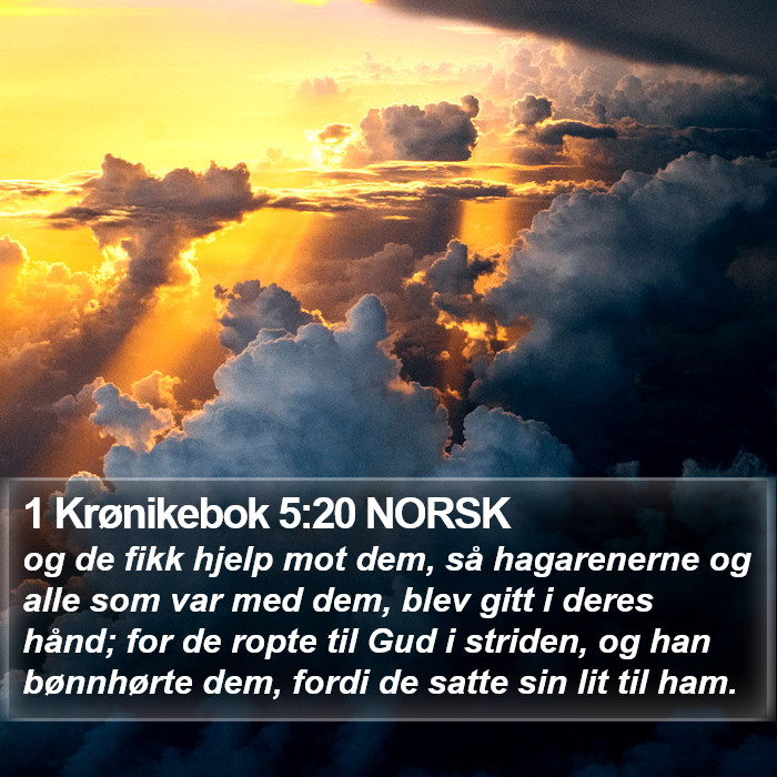 1 Krønikebok 5:20 NORSK Bible Study