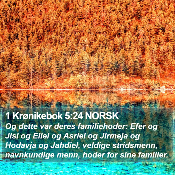 1 Krønikebok 5:24 NORSK Bible Study