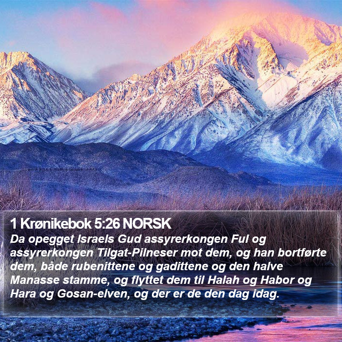 1 Krønikebok 5:26 NORSK Bible Study