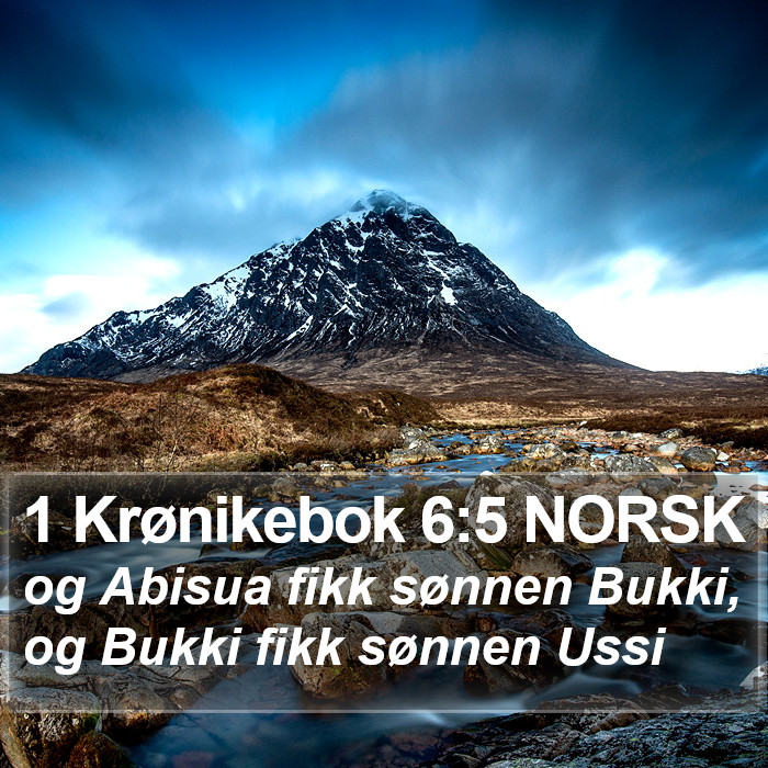 1 Krønikebok 6:5 NORSK Bible Study