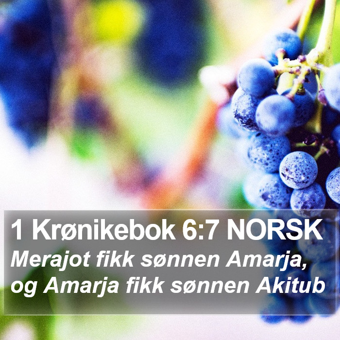 1 Krønikebok 6:7 NORSK Bible Study
