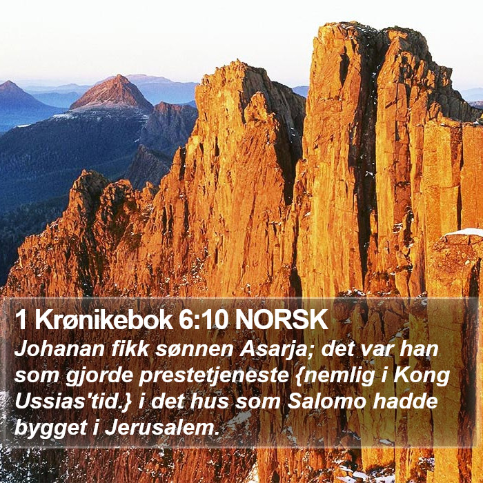 1 Krønikebok 6:10 NORSK Bible Study
