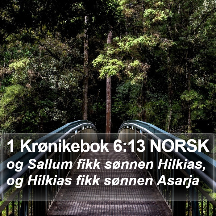 1 Krønikebok 6:13 NORSK Bible Study