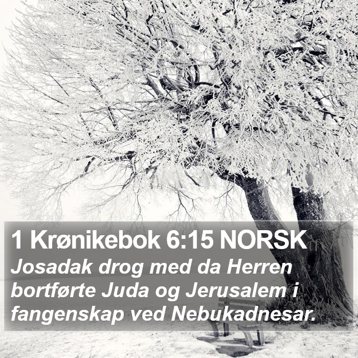 1 Krønikebok 6:15 NORSK Bible Study