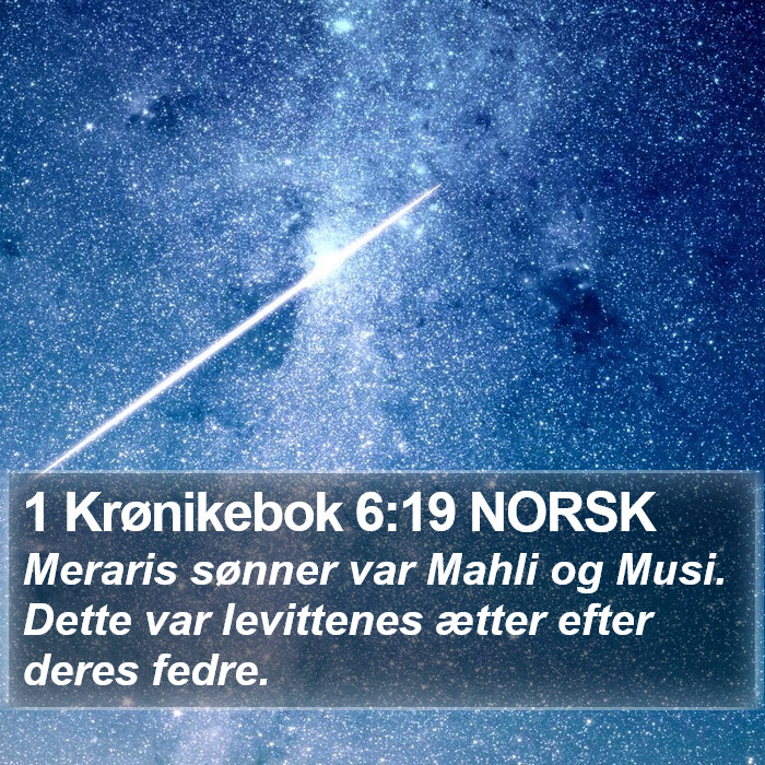 1 Krønikebok 6:19 NORSK Bible Study