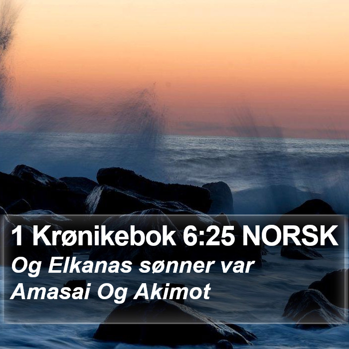 1 Krønikebok 6:25 NORSK Bible Study