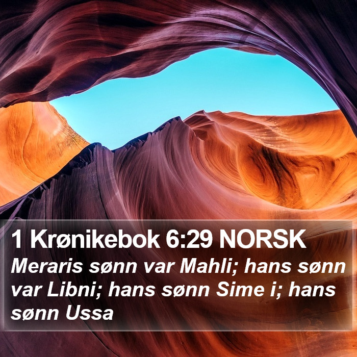 1 Krønikebok 6:29 NORSK Bible Study