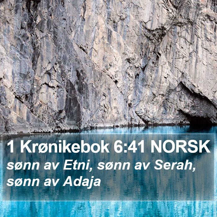 1 Krønikebok 6:41 NORSK Bible Study