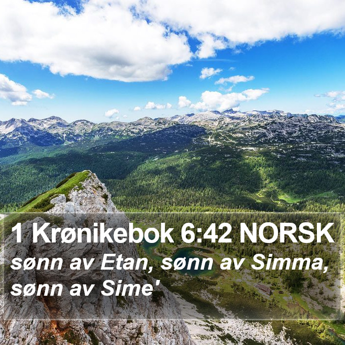 1 Krønikebok 6:42 NORSK Bible Study