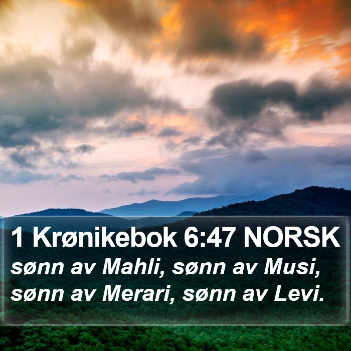 1 Krønikebok 6:47 NORSK Bible Study