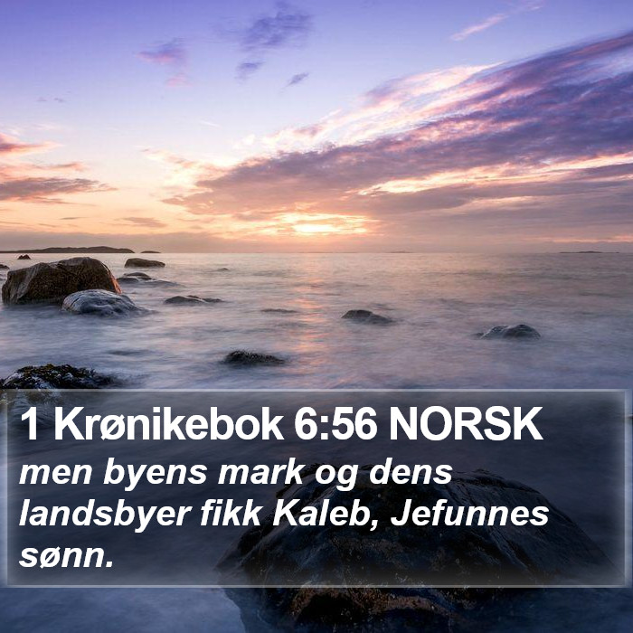 1 Krønikebok 6:56 NORSK Bible Study