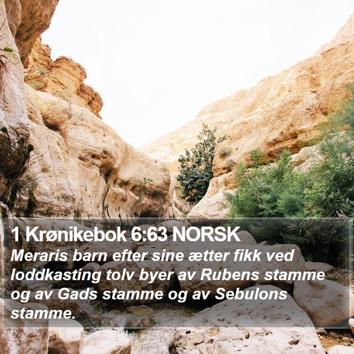 1 Krønikebok 6:63 NORSK Bible Study