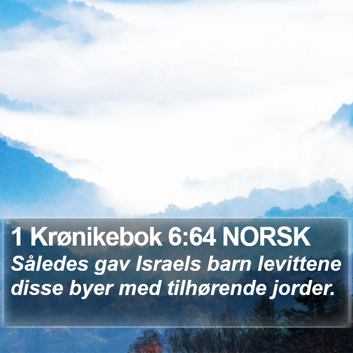 1 Krønikebok 6:64 NORSK Bible Study