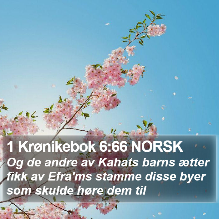 1 Krønikebok 6:66 NORSK Bible Study