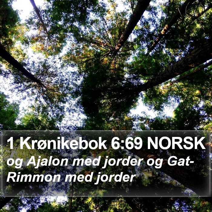 1 Krønikebok 6:69 NORSK Bible Study