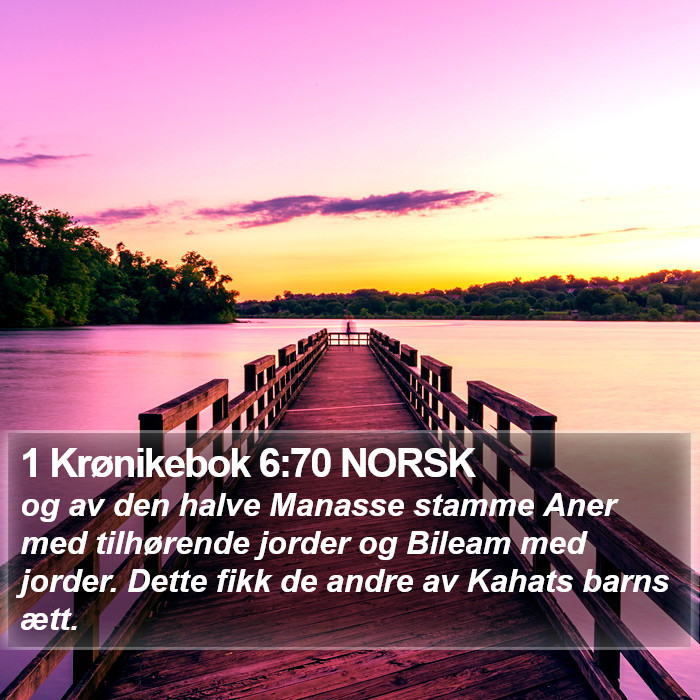 1 Krønikebok 6:70 NORSK Bible Study