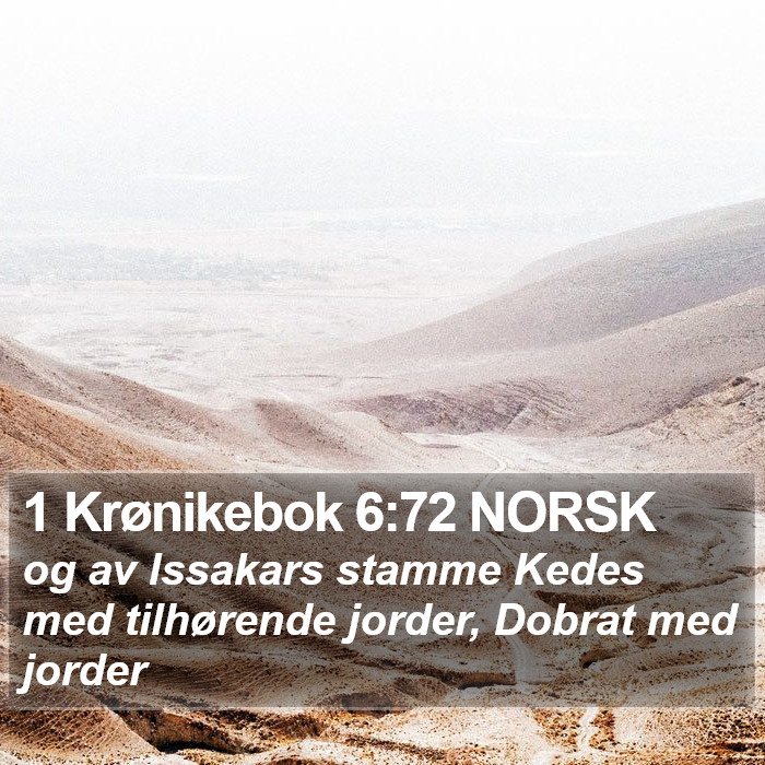 1 Krønikebok 6:72 NORSK Bible Study
