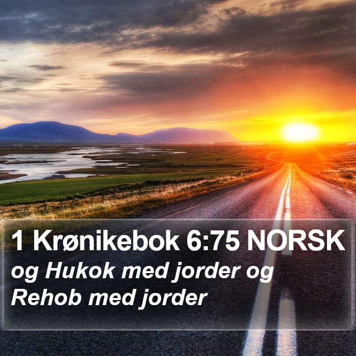 1 Krønikebok 6:75 NORSK Bible Study