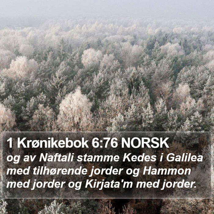 1 Krønikebok 6:76 NORSK Bible Study