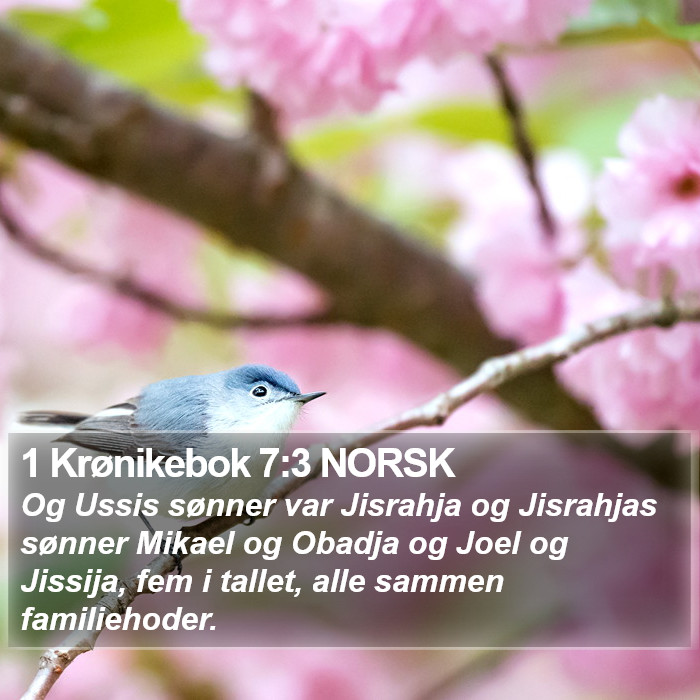 1 Krønikebok 7:3 NORSK Bible Study