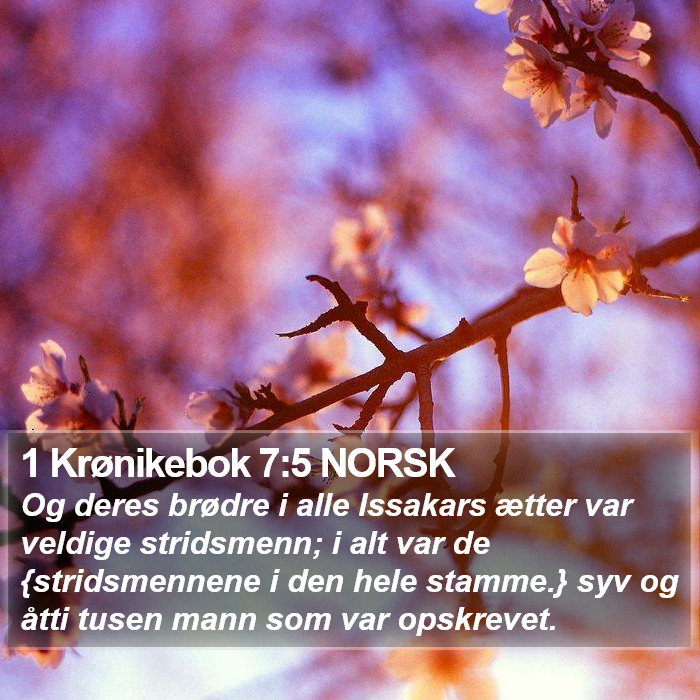 1 Krønikebok 7:5 NORSK Bible Study