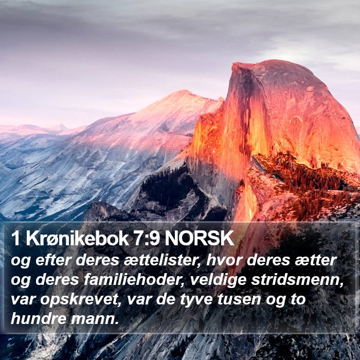 1 Krønikebok 7:9 NORSK Bible Study