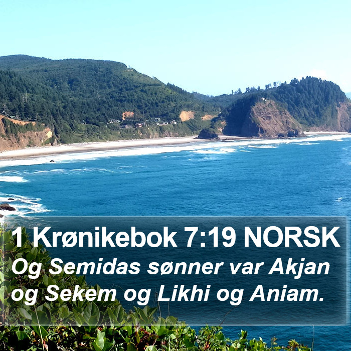 1 Krønikebok 7:19 NORSK Bible Study