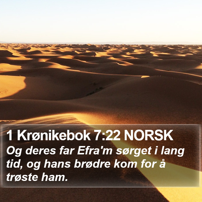 1 Krønikebok 7:22 NORSK Bible Study