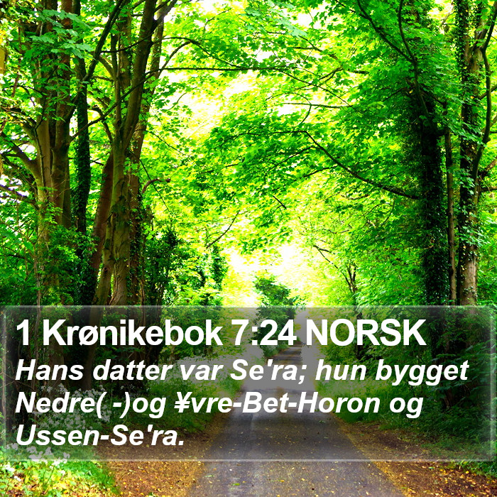 1 Krønikebok 7:24 NORSK Bible Study