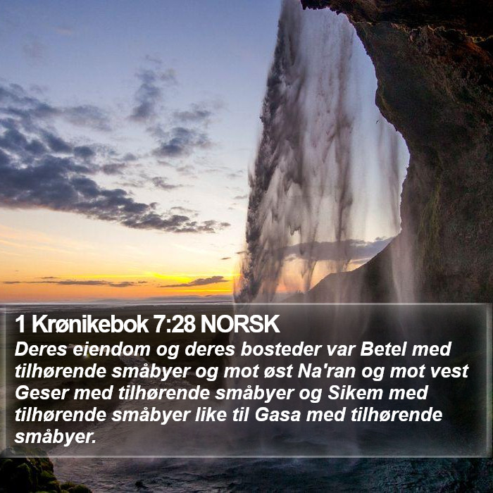 1 Krønikebok 7:28 NORSK Bible Study