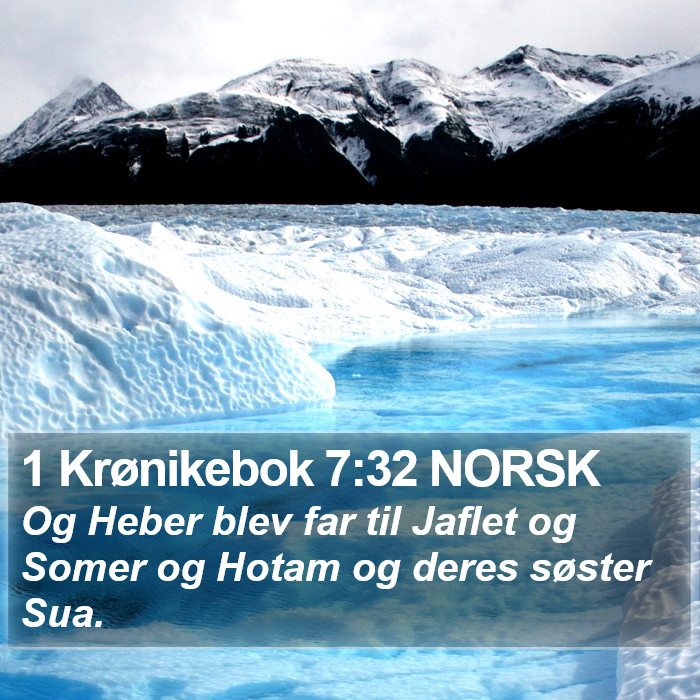 1 Krønikebok 7:32 NORSK Bible Study