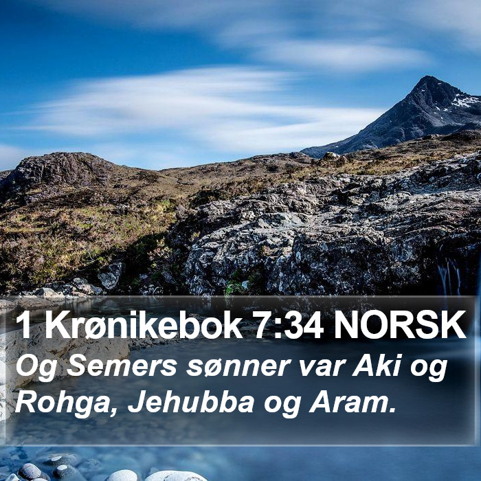 1 Krønikebok 7:34 NORSK Bible Study