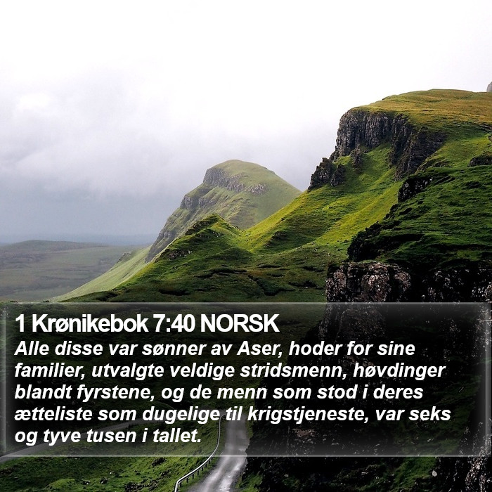 1 Krønikebok 7:40 NORSK Bible Study