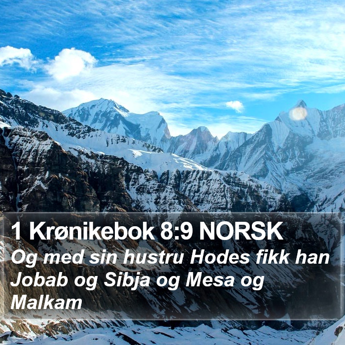 1 Krønikebok 8:9 NORSK Bible Study