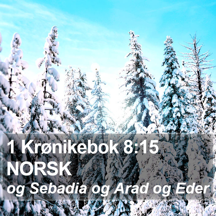 1 Krønikebok 8:15 NORSK Bible Study