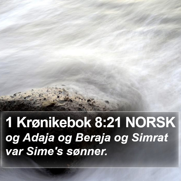 1 Krønikebok 8:21 NORSK Bible Study