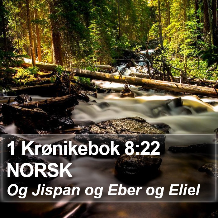 1 Krønikebok 8:22 NORSK Bible Study