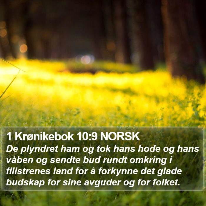 1 Krønikebok 10:9 NORSK Bible Study