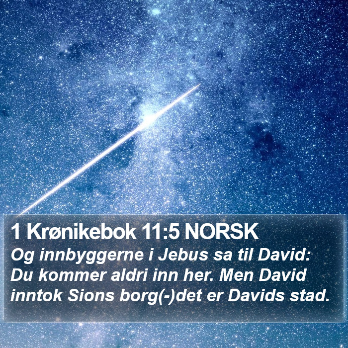 1 Krønikebok 11:5 NORSK Bible Study