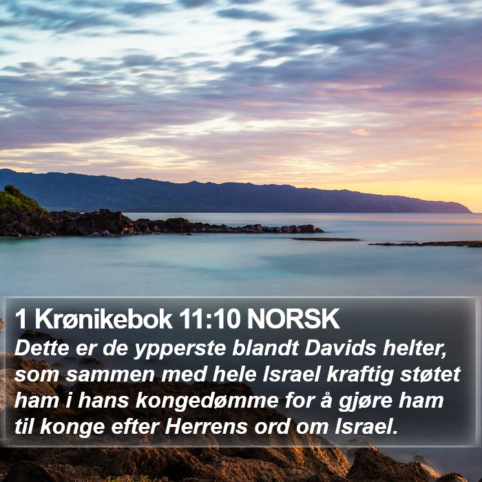 1 Krønikebok 11:10 NORSK Bible Study