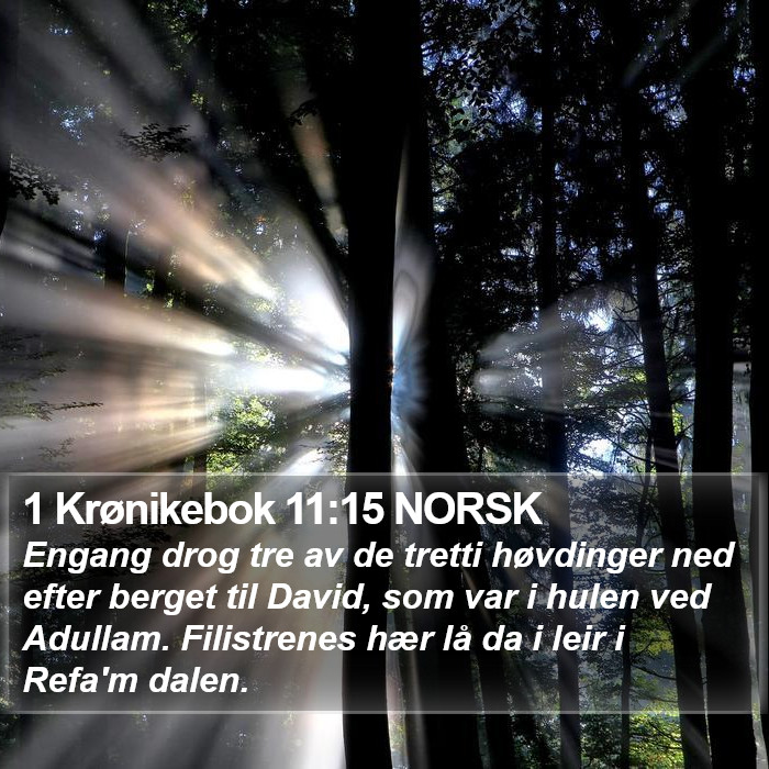 1 Krønikebok 11:15 NORSK Bible Study