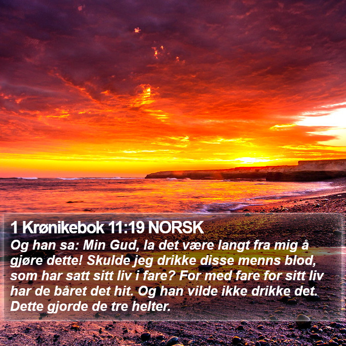 1 Krønikebok 11:19 NORSK Bible Study